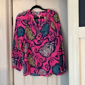Lilly Pulitzer Elsa Top - Pink Feather size Medium